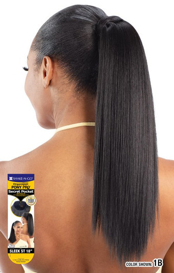 SHAKE N GO Organique Secret Pocket Pony pro - Sleek Straight 18"