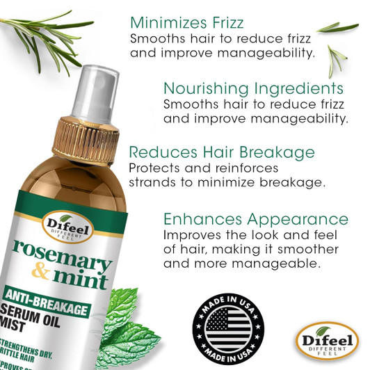 Difeel Rosemary and Mint Anti-Breakage Serum Oil Mist (8oz)