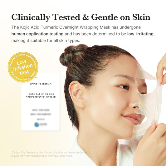MEDICUBE Kojic Acid Turmeric Overnight Wrapping Peel Off Mask (2.53 oz)