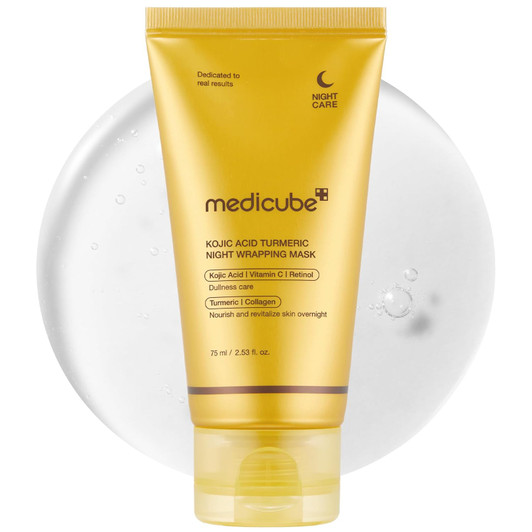MEDICUBE Kojic Acid Turmeric Overnight Wrapping Peel Off Mask (2.53 oz)