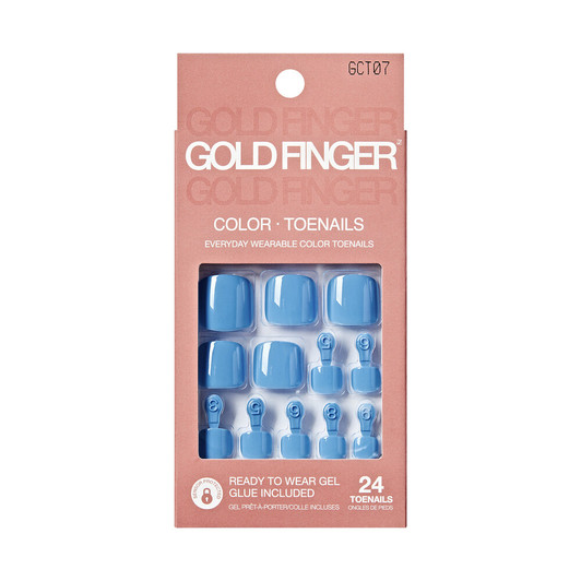 KISS Gold Finger Solid Color Glue-On Fake Toenails - ASPIRATION