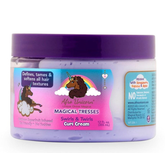 AFRO UNICORN Magical Tresses Swirls & Twirls Curl Cream (12 oz)