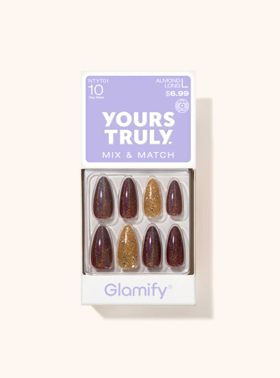ABSOLUTE Glamify Yours Truly Press On Nails - Almond Long (#01-#08)