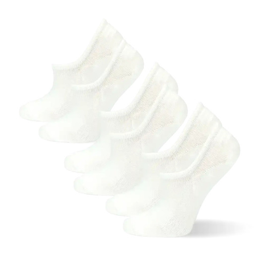 ARRIA 3 Pairs No Show Socks (White)