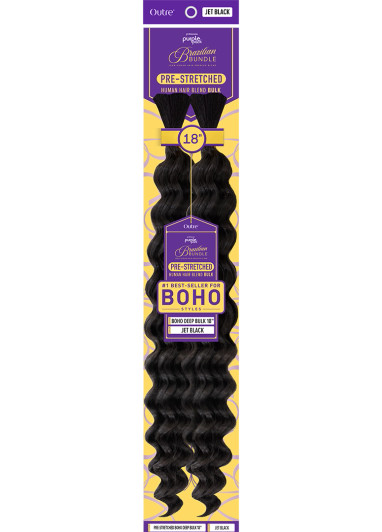 OUTRE Purple Pack Brazilian Pre-Stretched - Boho Deep Bulk 18"