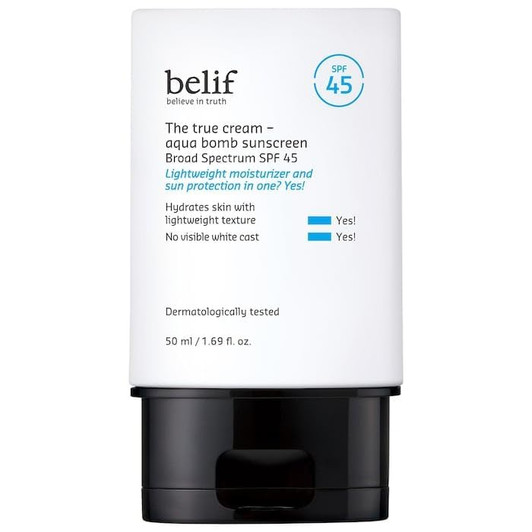 BELIF Aqua Bomb Hydrating Niacinamide Sunscreen SPF 45 (1.69oz)