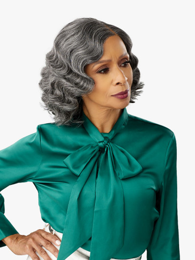 SENSATIONNEL Synthetic Bare Lace Front Wig - Platinum Glow VIVIENNE