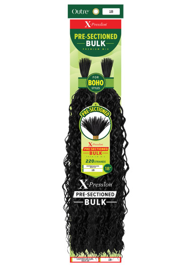 OUTRE  X-Pression Premium Mix Pre-Sectioned Bulk - Dominican Curl Bulk 18"