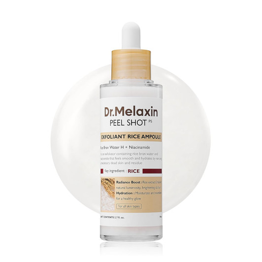 DR. MELAXIN Peel Shot Glow White Rice Peeling Ampoule (80ml)