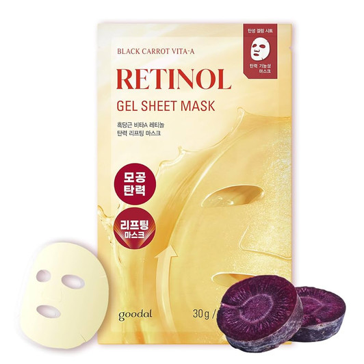GOODAL Retinol Black Carrot Gel Sheet Mask (1Sheet)