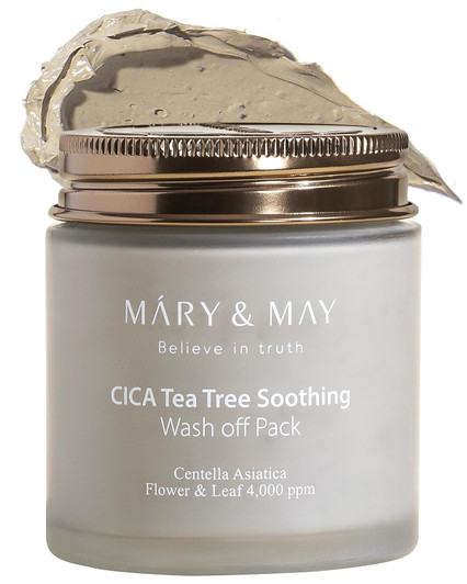 MARY & MAY Vegan Cica Tea Tree Soothing Wash Off Pack (4.4oz)