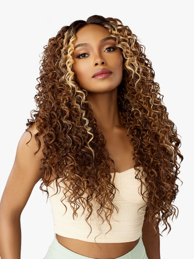 SENSATIONNEL Glamzy Glueless V-Part HD Lace Parting Wig - ZINNIA