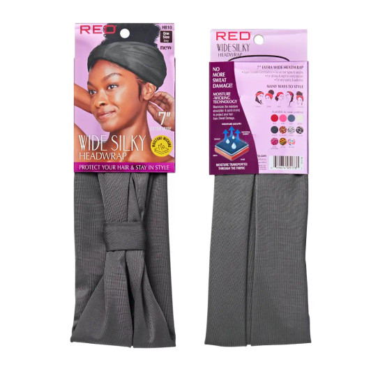 RED 7” Extra Wide Silky Dry-Fit Headwrap RED 7” Extra Wide Silky Dry-Fit Headwrap