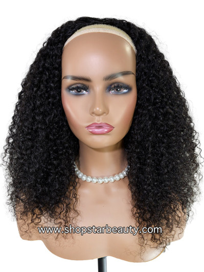 15A PINK LEMON GOLD 100% Human Hair Half Wig  H-BURMESE CURL