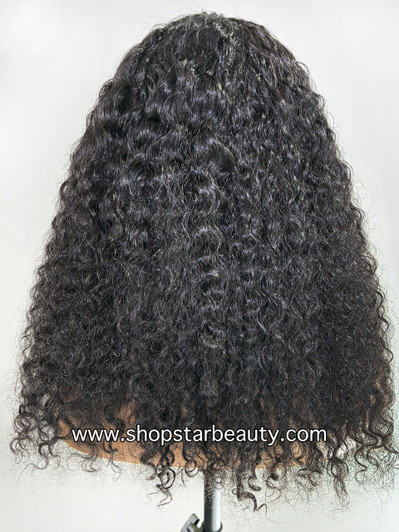 15A PINK LEMON GOLD 100% Human Hair Half Wig  H-WET & WAVY WATER