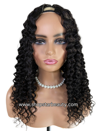 15A PINK LEMON GOLD 100% Human Hair V-Part Wig  V-DEEP