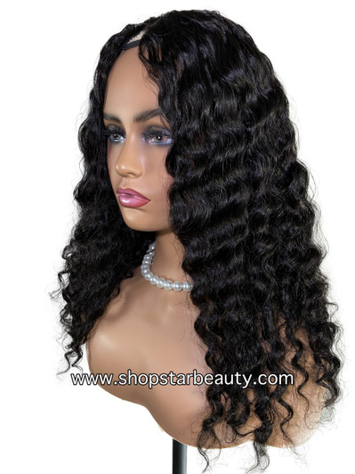 15A PINK LEMON GOLD 100% Human Hair V-Part Wig  V-WET & WAVY DEEP