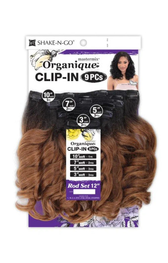 SHAKE N GO Organique  Mastermix Synthetic Clip In Extension 9pcs - Rod Set 12"