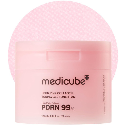 MEDICUBE PDRN Pink Collagen Toning Gel Toner Pad (70Pads)