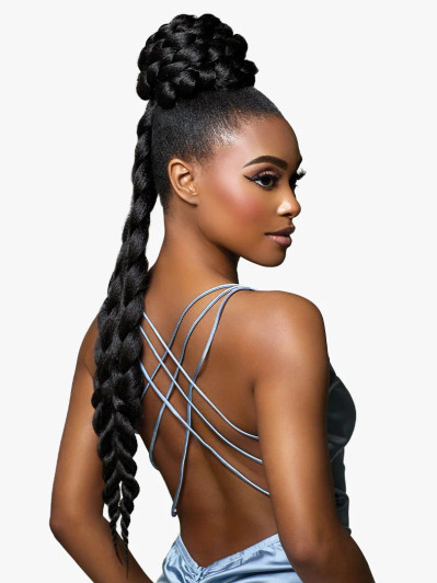 SENSATIONNEL Synthetic Braided Bun with Drawstring - GLAM UPDO UNIT 3