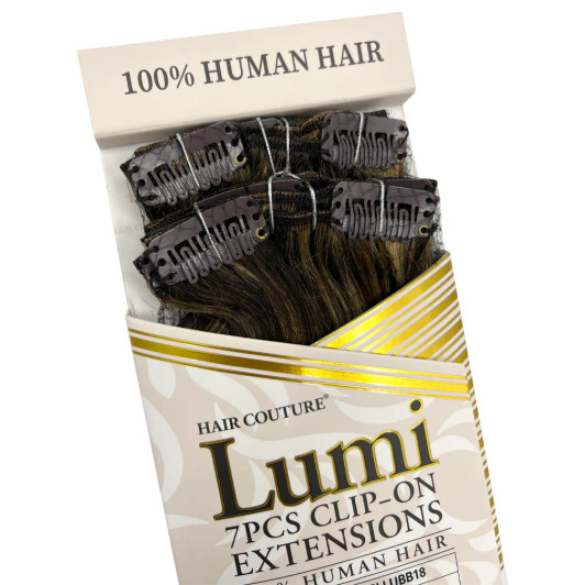 Hair Couture 100% Human Hair Extensions LUMI 7PCS Clip In - Bouncy Body Wave 18"