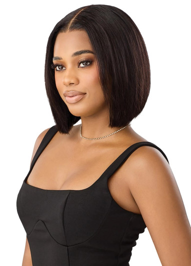 OUTRE MyTresses 100% Unprocessed Human Hair Black Label Whole Lace Wig - HH-Fully Handtied Virgin Straight 10"