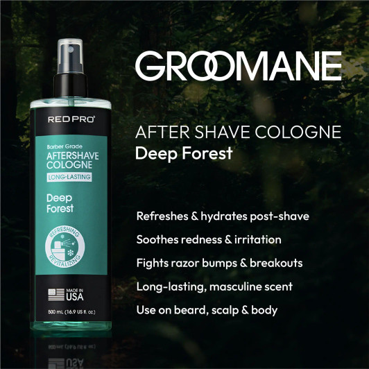 RED Groomane Cooling Aftershave Cologne for Men
