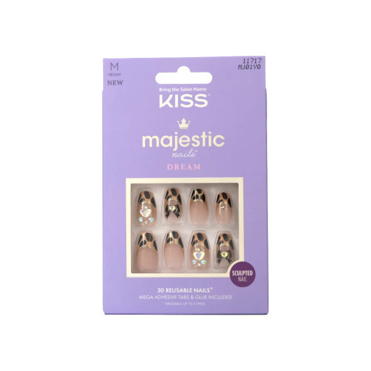 KISS Majestic Press On  Luxury High Shine Gel Nails - MIRACULOUS
