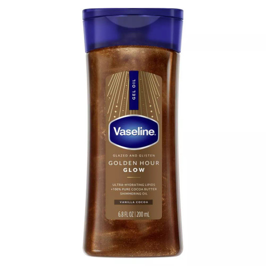 VASELINE Glazed & Glisten Vanilla Cocoa Shimmering Gel Body Oil (6.8oz)