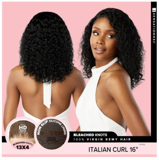 SENSATIONNEL Pearlish 100% Virgin Remi Human Hair 13X4 HD Lace Wig - Italian Curl 16"