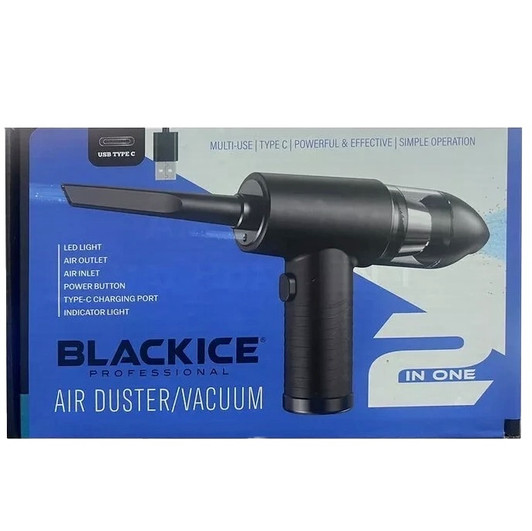 Black Ice 2 IN 1 Cordless Air Duster & Vacuum