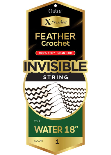 OUTRE X-Pression Human Feather Crochet - Water 18"