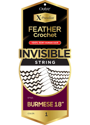 OUTRE X-Pression Human Feather Crochet - Burmese 18"