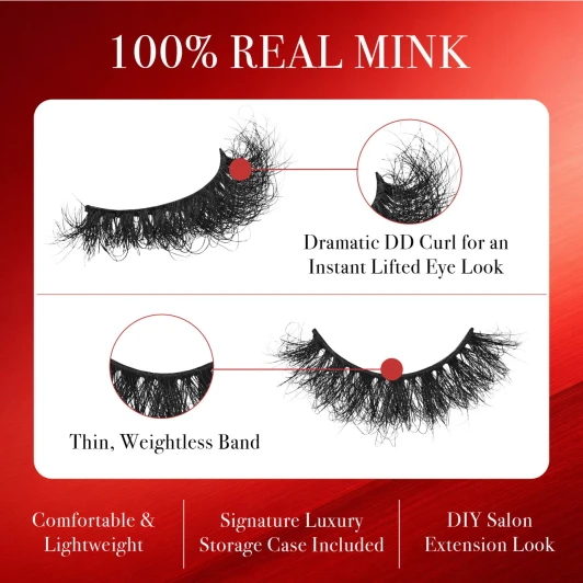 VLuxe 100% Real Mink DD Curl Strip Eyelashes