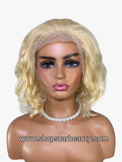 VOSSMI 100% Unprocessed Human Hair BOB 13x5 Lace Wig - Bouncy (613)