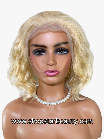 VOSSMI 100% Unprocessed Human Hair BOB 13x5 Lace Wig - Bouncy (613)