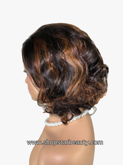 VOSSMI 100% Unprocessed Human Hair BOB 13x5 Lace Wig - Bouncy (P1B30)