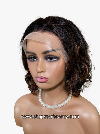 VOSSMI 100% Unprocessed Human Hair BOB 13x5 Lace Wig - Bouncy (P1B30)