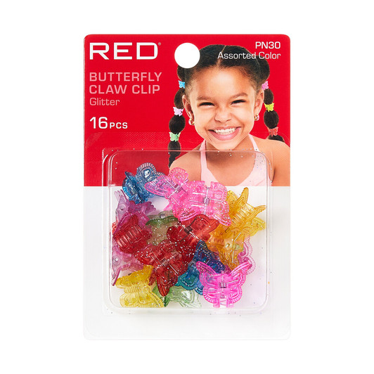 RED Butterfly Hair Claw Clip