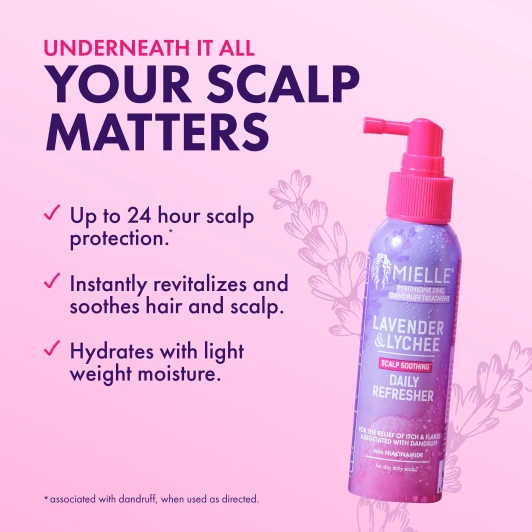 Mielle Lavender & Lychee Scalp Soothing Daily Refresher (4oz) Mielle Lavender & Lychee Scalp Soothing Daily Refresher (4oz)