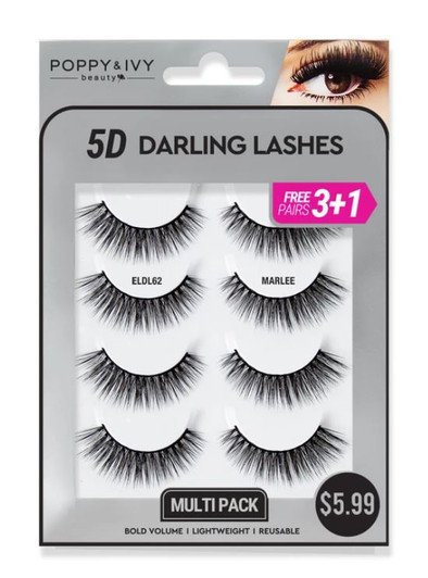 ABSOLUTE Poppy & Ivy 5D Darling Lashes Multi Pack (ELDL61-65)