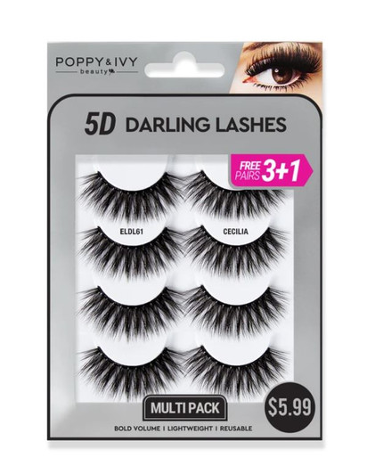 ABSOLUTE Poppy & Ivy 5D Darling Lashes Multi Pack (ELDL61-65)