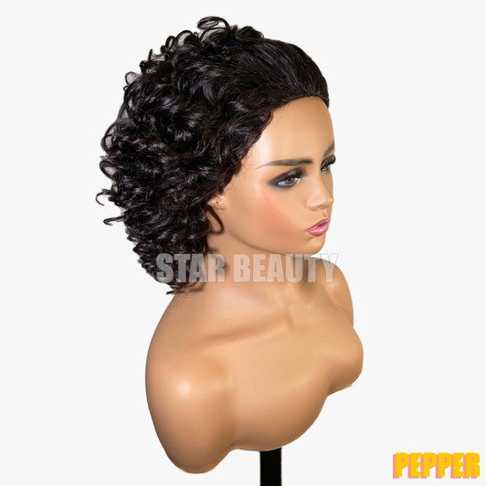 Bellatique 100% Human Hair Half Wig - PEPPER