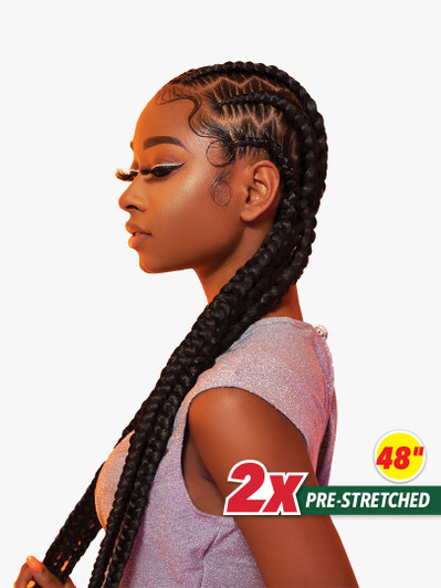 SENSATIONNEL 2X X-Pression Pre-Stretched Braiding Hair 3-Tone Colors 48"