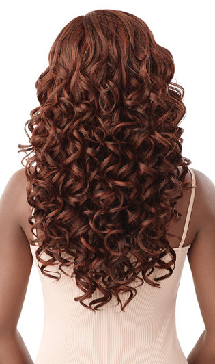 OUTRE Synthetic Curly HD Transparent Lace Front Wig - ANGELIQUE OUTRE Synthetic Curly HD Transparent Lace Front Wig - ANGELIQUE