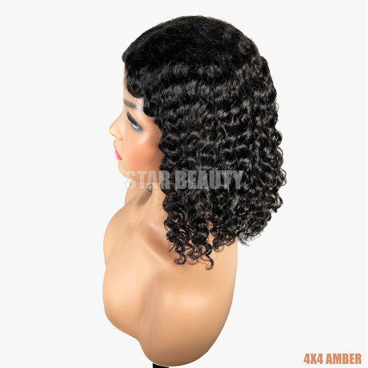 Bellatique 100% Human Hair 4X4 Closure Wig - AMBER