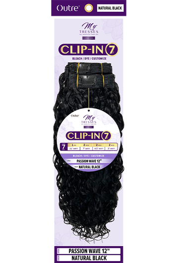 OUTRE MyTresses Unprocessed Human Hair Purple Label 7 Clip-In - PASSION WAVE (12"-14")