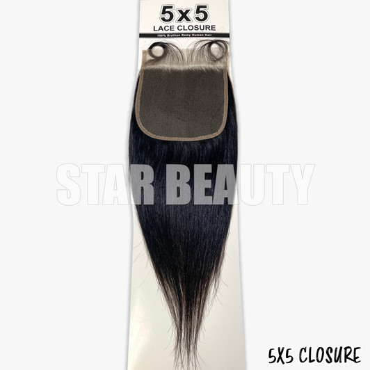 100% Human Hair 5x5 Lace Closure