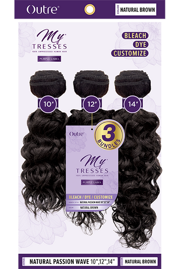 OUTRE MyTresses 100% Unprocessed Human Hair Purple Label 3 Bundles - Natural Passion Wave