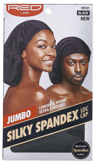 RED SILKY SPANDEX LOC CAP